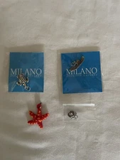 4 Charms For Bracelet Silver Tone Plus Sombrero Starfish Turtle Bare Feet