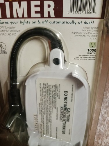 Ingraham 12/806 Photo Electric Outlet Switch Power On / Off timer - Picture 8 of 9