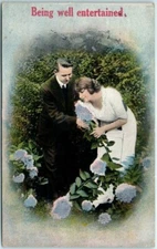 Lovers Art Print - Being well entertained - Love/Romance Greeting Card