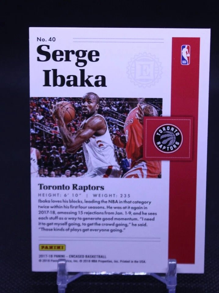 2017-18 Panini Encased #01/99 Serge Ibaka #40 - Image 3 of 3