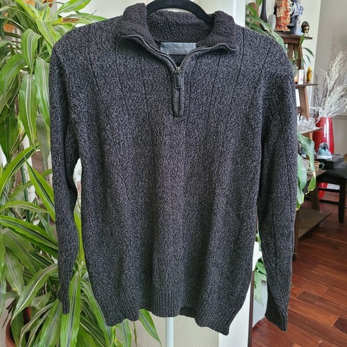 Black Sherpa Collar Pullover Med 