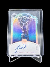 2019-20 Panini Crown Royale Jordan Poole Lineage Scripts Die-Cut Rookie AUTO /49