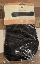 Wai Lana Yoga Sports Bag. Black Lightweight Mesh Tote Bag w/Adjustable Strap NEW