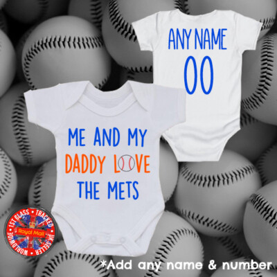 Mets ''Me & My Daddy Love'' Grandad Mummy Personalised Babygrow Romper Gift