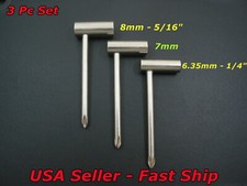 Guitar Truss Rod Wrench Set fits some Gibson, PRS, etc 6.35mm 7mm 8mm 1/4" 5/16"