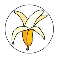 BANANA pin button badge peel split food fruit emo punk