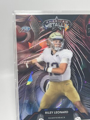 1/1 Riley LEONARD 2023 Wild Card Metallix PRC Norte DAME QB ONE OF