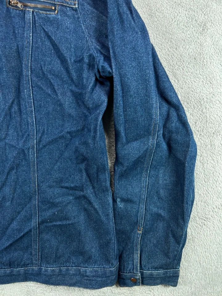 Chaquetas vaqueras vintage FORENZA para mujer Jean 12 alto azul cuello de cuero vegano Foto 2 de 4