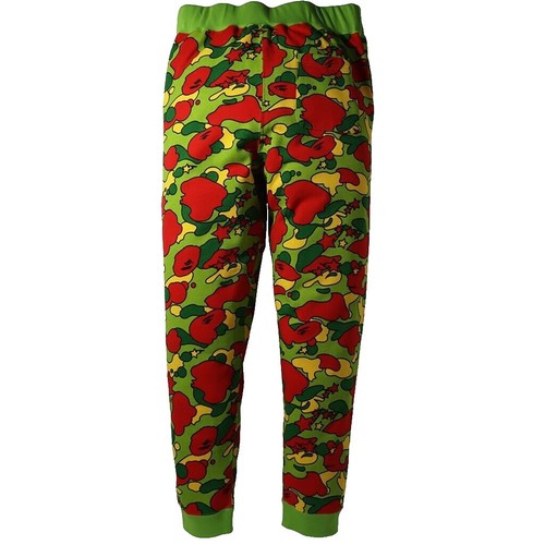 A BATHING APE Men's NEON CAMO RELAXED FIT TRACK PANTS 1L30152012 z