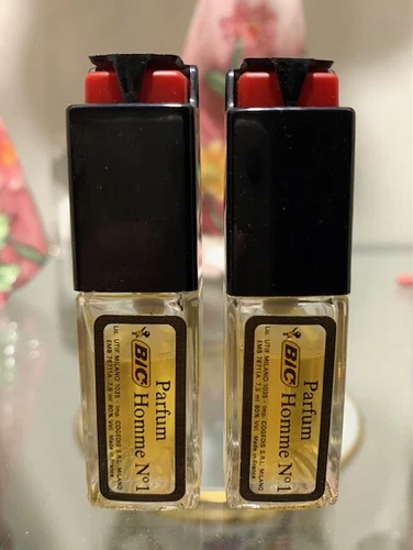 2PCS PARFUM BIC HOMME N.1 SPRAY 7.5ML VINTAGE RARE HOMME MEN HOMME COLLECTION