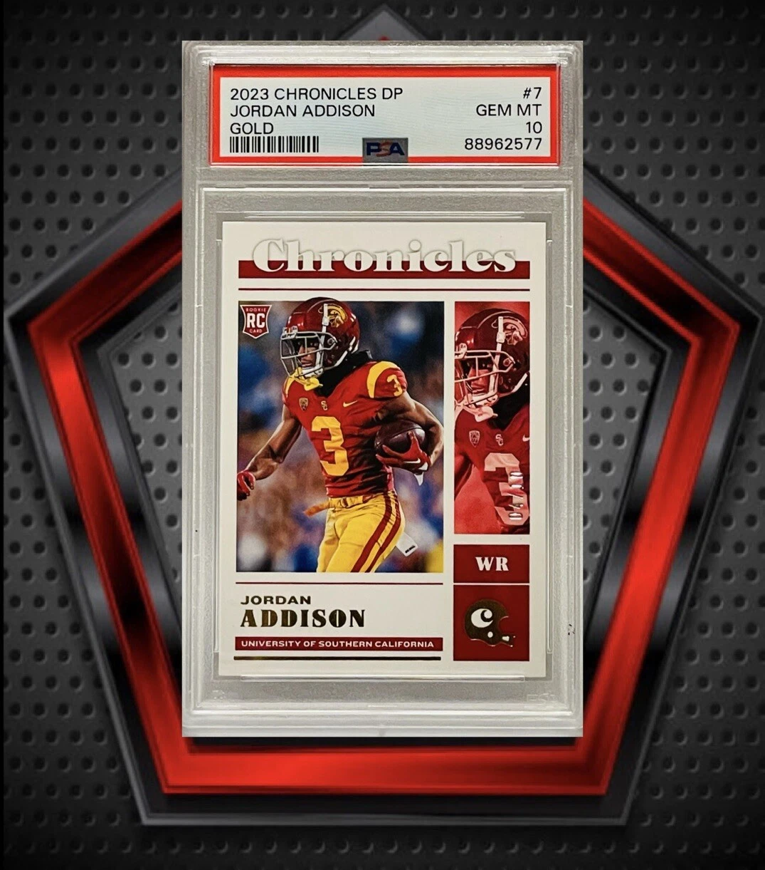 Jordan Addison Panini Chronicles Draft Picks #7 Gold