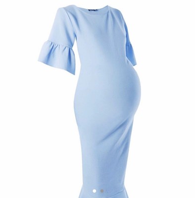 boohoo maternity midi dress