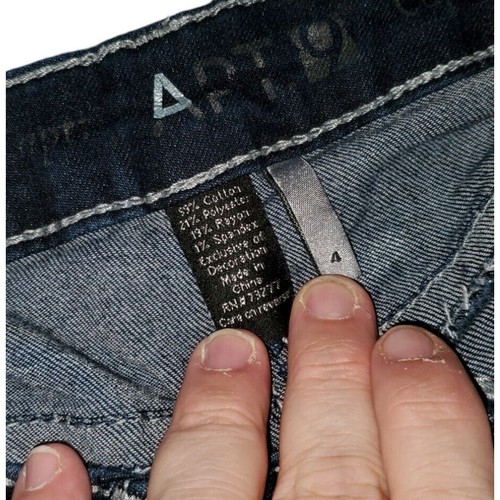 Apt 9 Miss Me Style Cropped Jeans pants Size 4 31x24 Denim Stretchy Rhinestones - Picture 7 of 9