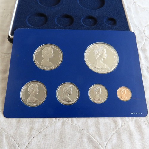 BRITISH VIRGIN ISLANDS 1977 6 COIN PROOF SET WITH SILVER - boxed/coa/sealed - Bild 3 von 4