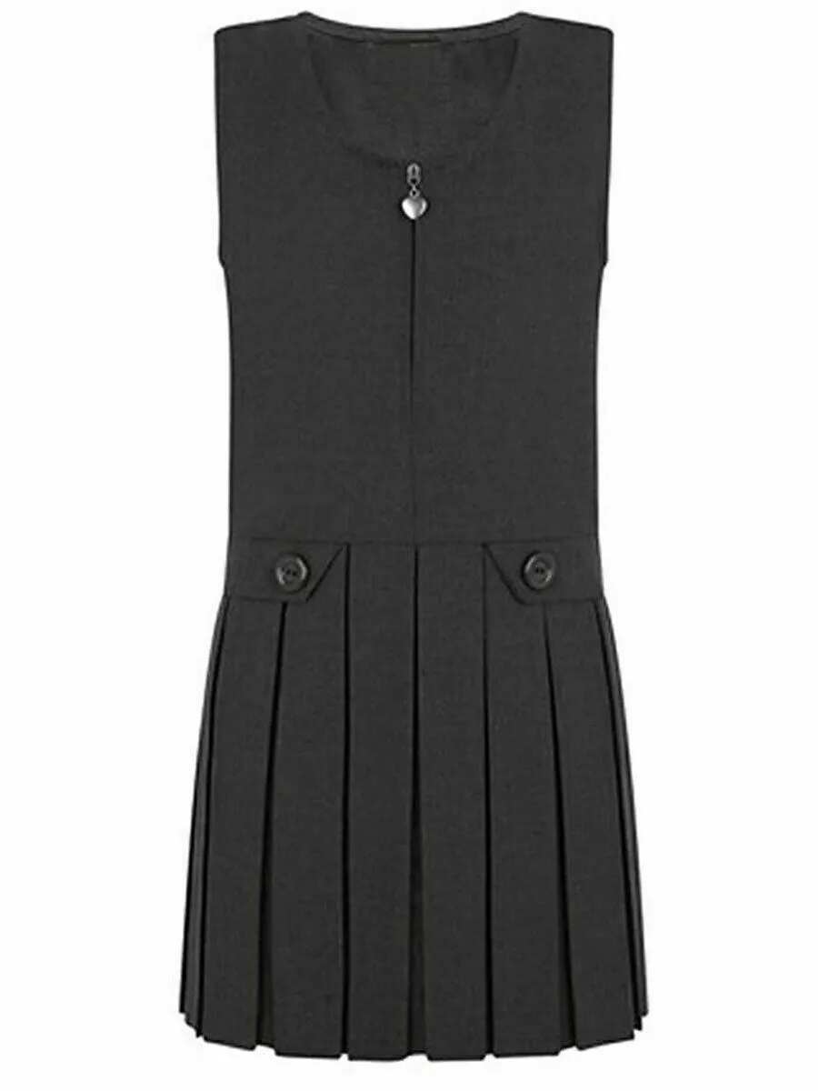 Zip front shop pinafore