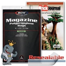 BCW Resealable Magazine Bags Acid Free - Crystal Clear - 100 count