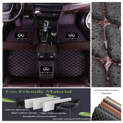 For INFINITI Q50 Q60 Q70 All Models Car Floor Mats Custom Waterproof Carpets - Bild 15 von 47