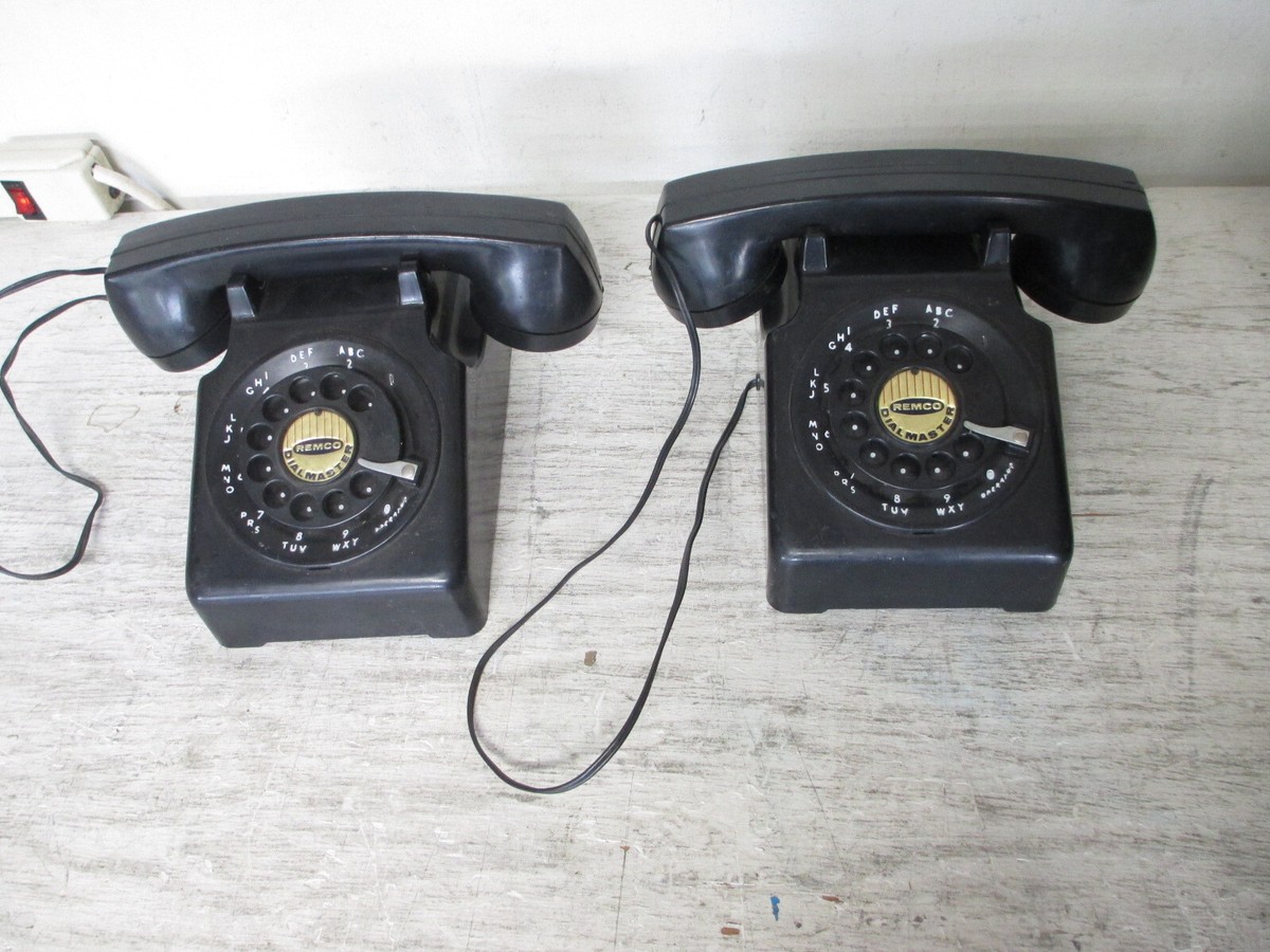 60年代 当時物★戦後 おもちゃ テレフォン JUNIOR PHONE 電話機 Vintae 1960's REMCO DIALMASTER Toy Telephone Set Black Toy Phones