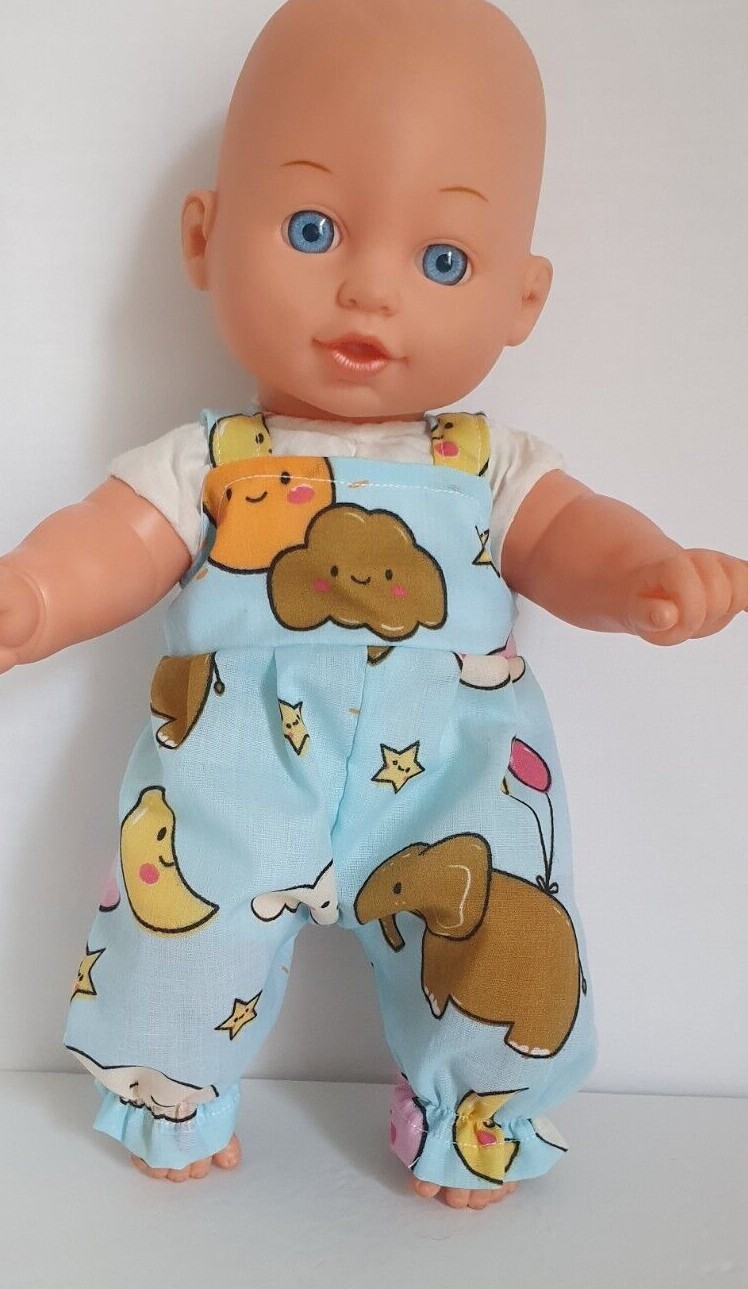 11"12" Baby dolls clothes dungarees handmade to fit 2830cm twin doll