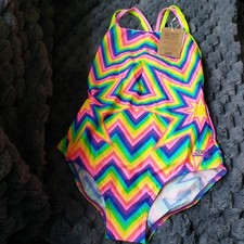 Image of Zoggs Girls Sasparilla Duoback Swimsuit Size 32 Age 12 Years