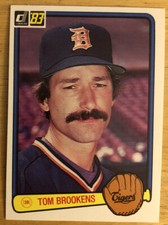 1983 Donruss Tom Brookens Baseball Card #454 Tigers High-Grade NM O/C