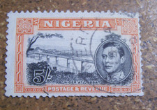 NIGERIA #64a King George VI KGVI Jebba Bridge 1949