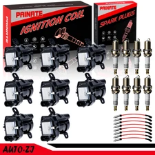 8X Ignition Coil & Spark Plug & Wires For Chevy Silverado GMC 4.8 5.3 6.0L UF262
