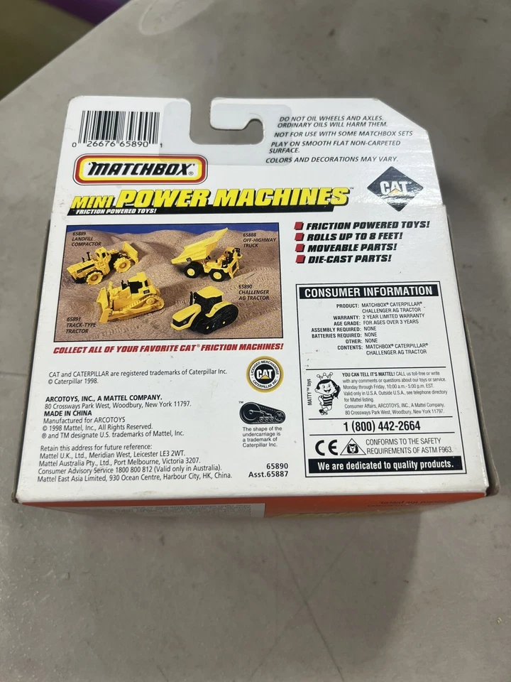 Caterpillar CAT  45 Challenger Ag Tractor Matchbox Friction Powered Toy 1998 D50 - Image 2 of 2