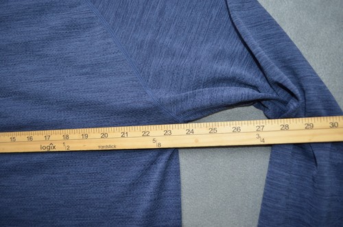 Fabletics Long Sleeve 1/4 Zip Running Shirt Workout Active Mens 2XL Thumbholes - Picture 6 of 8