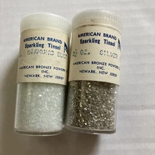 American Brand Vintage Sparkling Tinsel Glitter-Silver & Diamond Dust 