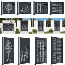 Gartentor Metall Gartentür Zauntor Einzeltor Tor Tür Zaun Doppelstabmatten vidaX