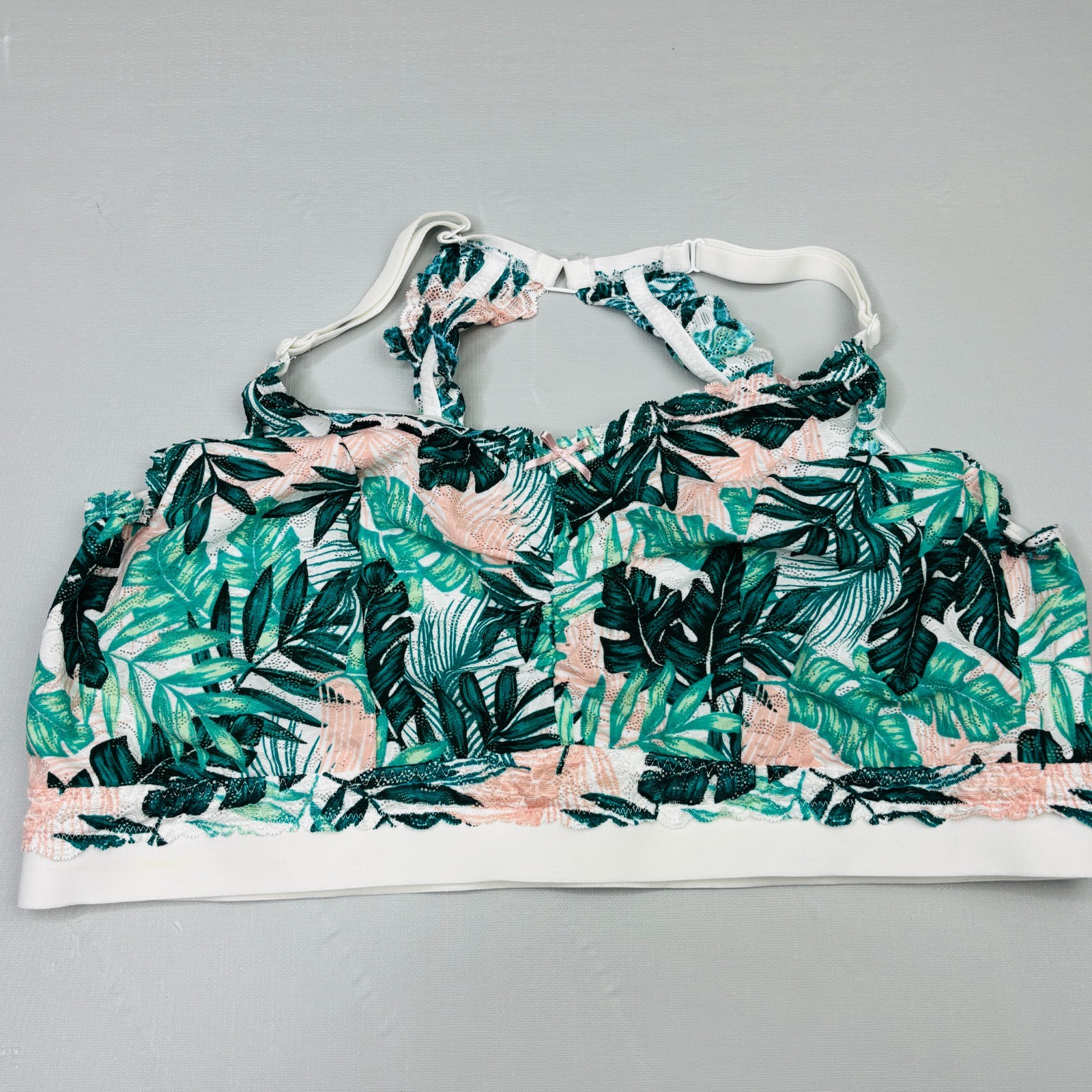 Cacique Bralette Bra 22/24 Lace Stretchy Wire Free Adjustable Strap Pull On-image