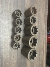 Cornwell Tools 8 Point Star Socket Set Impact Lot Of 10 38 - 12 Drives Cornwell Tools 8 Point Star Socket Set Impact Lot Of 10 38 - 12 Drives