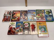 Christmas VHS Movie Lot Grinch Rudolph Mickey Charlie Brown Santa Clause Elmo
