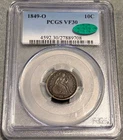 1849 O Seated Liberty Dime  PCGS VF 30 (CAC)  Excellent Original Better Date