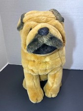 Vintage Dakin Shar Pei Plush Dog 1986 Stuffed Animal Wrinkles Realistic 14  