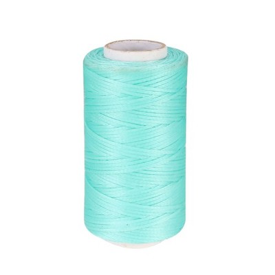 Leather Sewing Stitching Flat Waxed Thread String (150D 1mm 50M, Aquamarine )