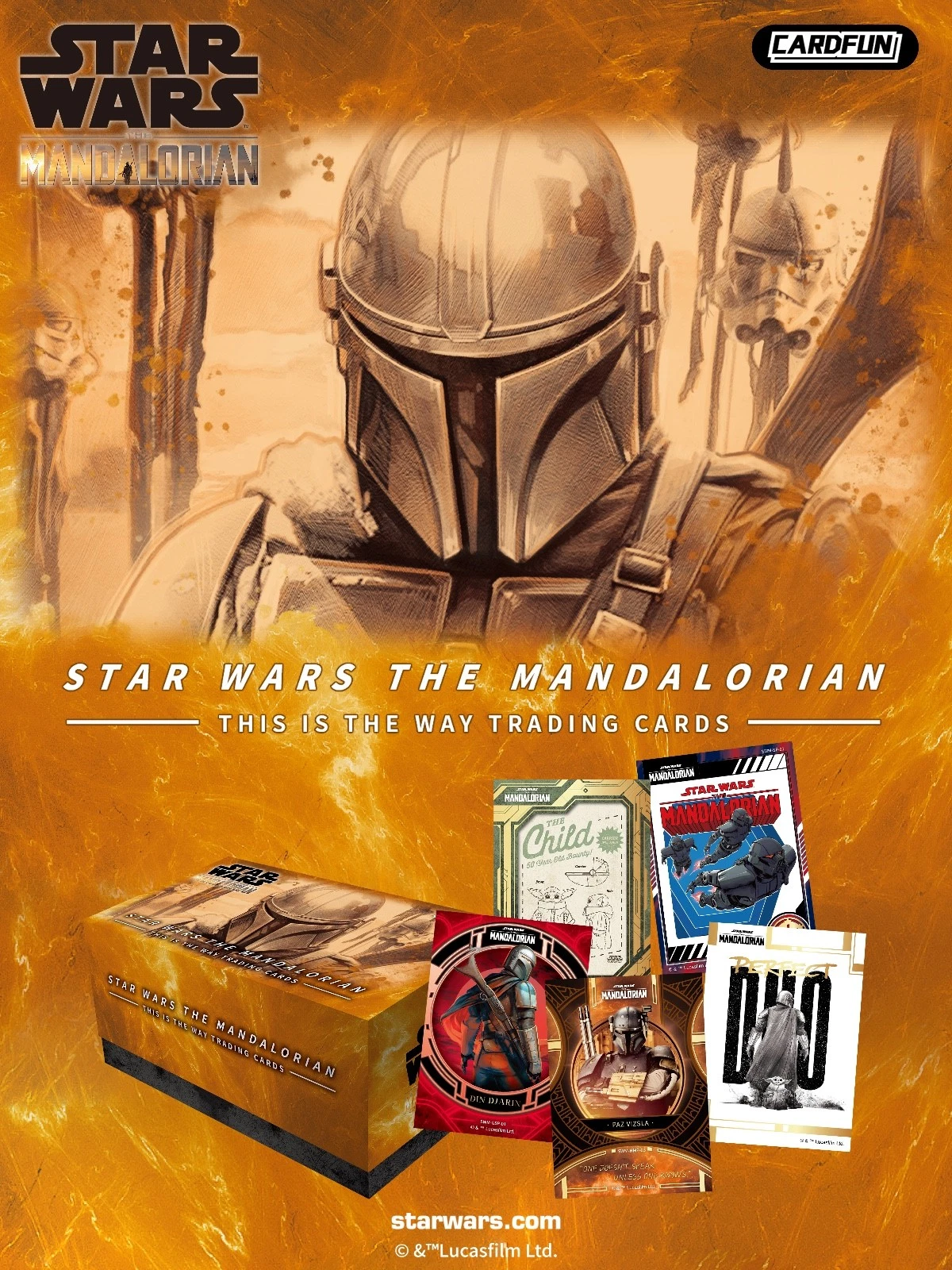 Card.fun 2026 Star Wars: The Mandalorian Trading Cards Sealed box-10 packs