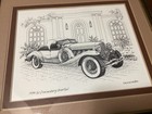 GE GEIVETT Pencil Print 1991 Of 1934 Duesenberg Boattail 1937 CORD 812  Phaeton — photo 4