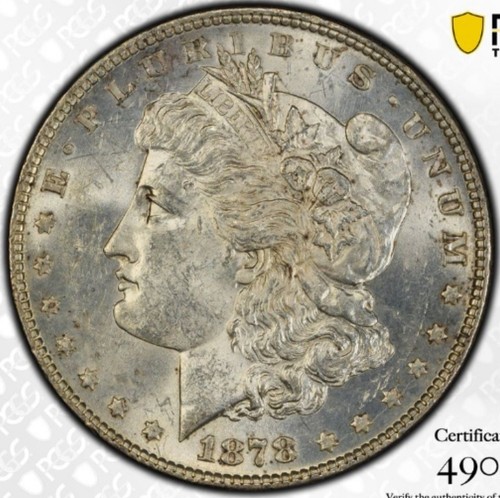 1878 7/8TF Morgan Dollar PCGS Gold Shield MS61 Strong VAM 38 7/5 - MAJOR VAM SET - Picture 3 of 7