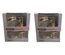 2-PACK Defiant Naples Polished Brass Keyed Entry Door Lever