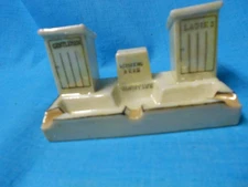 Lusterware Ashtray Gentlemen and Ladies Outhouse Made in Japan Farmhouse Décor