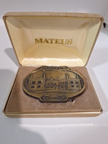 Brass Belt Buckle. MATEUS Rose Wine Product Of Portugal Dreyfus Ashby & Co