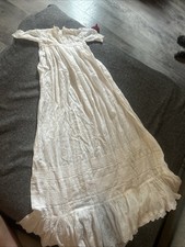 Vintage Antique Baby Christening Gown 39" Long Handmade Victorian