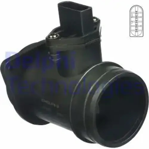 Air flow meter with housing AF10267-12B1 DELPHI for AUDI VW