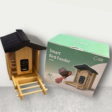 Smart Bird Feeder for Outdoors, 5MP HD Night Vision Camera, Solar Panel Incluide