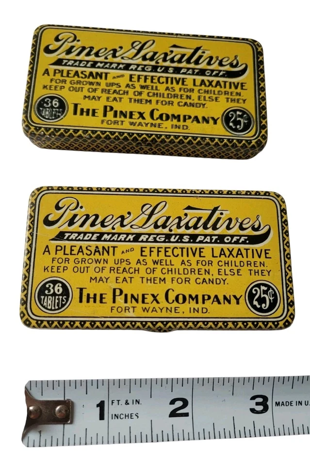 Lote De 2 Laxantes De Colección De Laxantes De Pinex - Fort Wayne Indiana Foto 4 de 4