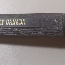 Canada Souvenir Carved Wooden Item w/ Embossed “OF CANADA” “SOUVENIR”