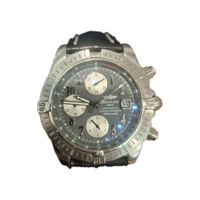 Breitling Chronomat Evolution Grey 44mm Dial Watch W/ Box & Papers A13356