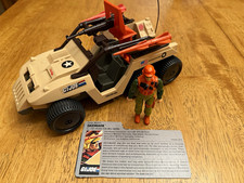 Hasbro G.I. Joe 1988 Desert Fox Vehicle w/ Skidmark Driver Figure - complete
